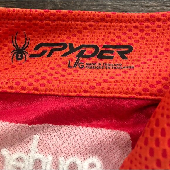 Spyder Womens Large Coral 1/4 Zip Long Sleeve Pullover - Picture 3 of 6